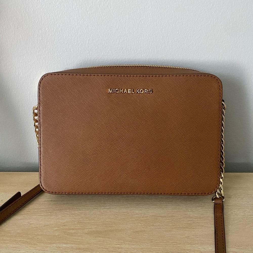 Michael Kors Brown Leather Crossbody